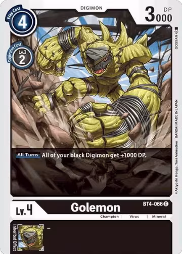 Golemon (BT4-066 C), Great Legend — Digimon card price