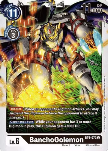 BanchoGolemon (BT4-073 U), Great Legend — Digimon card price