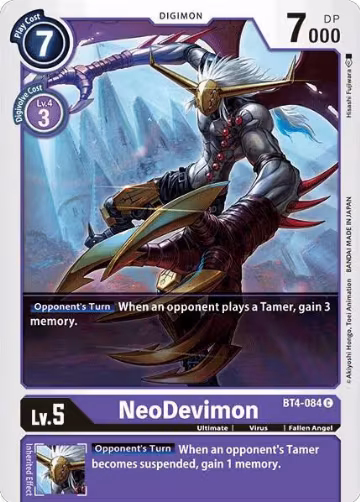 NeoDevimon (BT4-084 C), Great Legend — Digimon card price