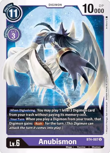 Anubismon (BT4-087 U), Great Legend — Digimon card price