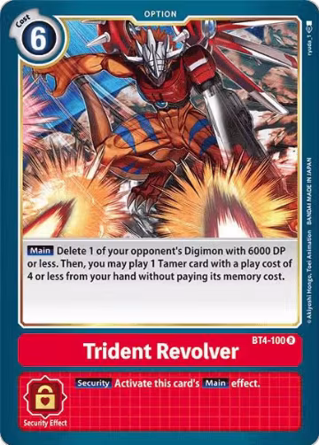 Trident Revolver (BT4-100 R), Great Legend — Digimon card price