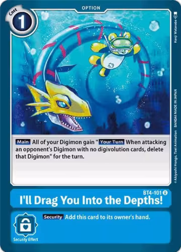 I'll Drag You Into the Depths (BT4-101 U), Great Legend — Digimon card price