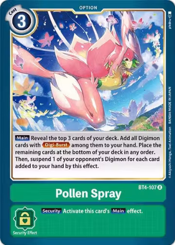 Pollen Spray (BT4-107 R), Great Legend — Digimon card price