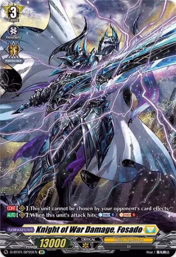 Knight of War Damage, Fosado (SP) (D-BT01/SP20EN), D-BT01: Genesis of the Five Greats — Vanguard card price