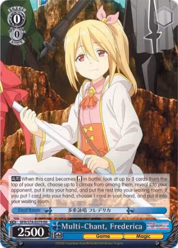 Multi-Chant, Frederica (BFR/S78-E079 RR), I Don't Want to Get Hurt, so I'll Max Out My Defense — Weiß Schwarz card price