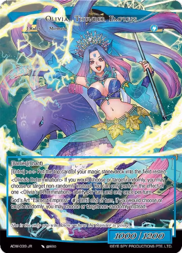 Olivia, Thunder Empress (ADW-039 RR/JR), Assault into the Demonic World — Force of Will card price