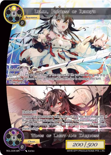 Lumia, Princess of Rebirth // Wings of Light and Darkness (ROL-005), Rebirth of Legend — Force of Will card price
