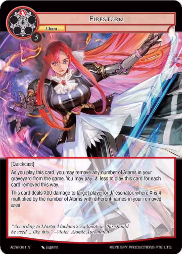 Firestorm (ADW-021), Assault into the Demonic World — Force of Will card price