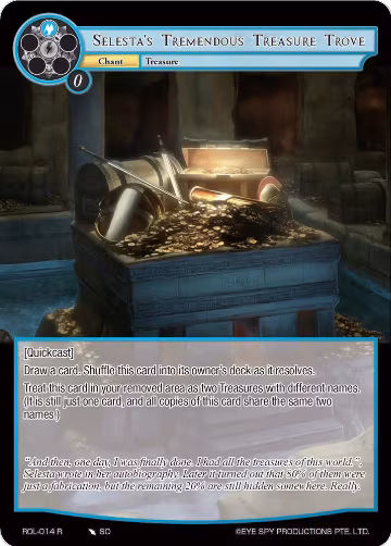 Selesta's Tremendous Treasure Trove (ROL-014), Rebirth of Legend — Force of Will card price