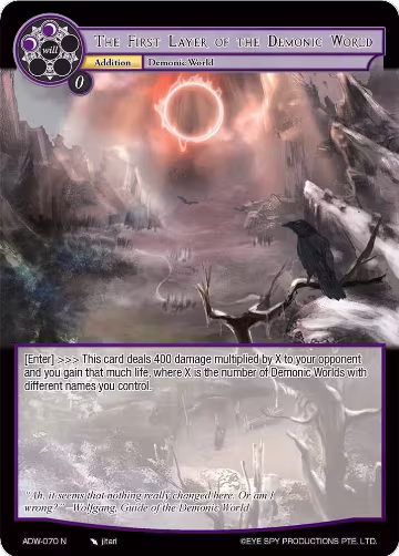 The First Layer of the Demonic World (ADW-070), Assault into the Demonic World — Force of Will card price