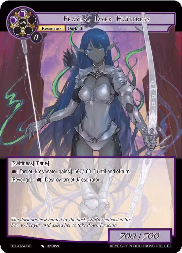 Frayla, Dark Huntress (ROL-024), Rebirth of Legend — Force of Will card price