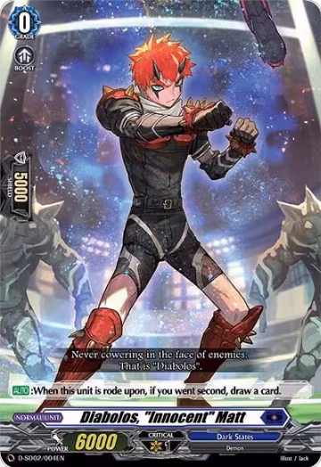 Diabolos, "Innocent" Matt (D-SD02/004EN), D-SD02: Danji Momoyama -Tyrant Tiger- — Vanguard card price