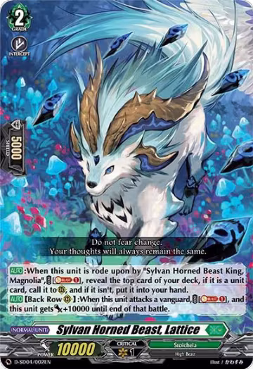 Sylvan Horned Beast, Lattice (D-SD04/002EN), D-SD04: Megumi Okura -Sylvan King- — Vanguard card price