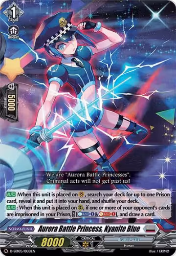 Aurora Battle Princess, Kyanite Blue (D-SD05/003EN), D-SD05: Tomari Seto -Aurora Valkyrie- — Vanguard card price