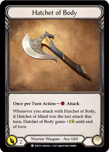 Hatchet of Body (BOL003) — card price