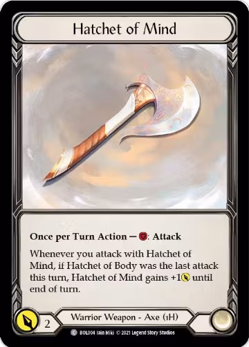 Hatchet of Mind (BOL004) — card price