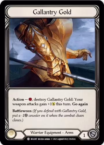 Gallantry Gold (BOL007), Blitz Deck: Monarch - Boltyn — Flesh & Blood card price