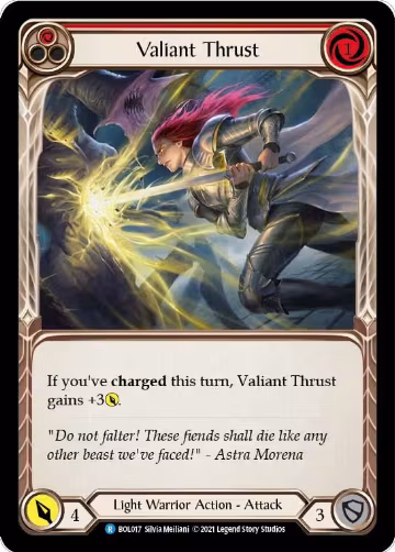 Valiant Thrust (BOL017) — card price