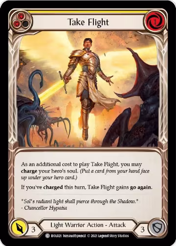 Take Flight (Yellow) (BOL021), Blitz Deck: Monarch - Boltyn — Flesh & Blood card price