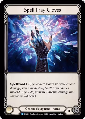 Spell Fray Gloves (CHN006), Blitz Deck: Monarch - Chane — Flesh & Blood card price