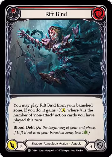 Rift Bind (Red) (CHN011), Blitz Deck: Monarch - Chane — Flesh & Blood card price