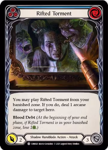 Rifted Torment (Blue) (CHN020), Blitz Deck: Monarch - Chane — Flesh & Blood card price
