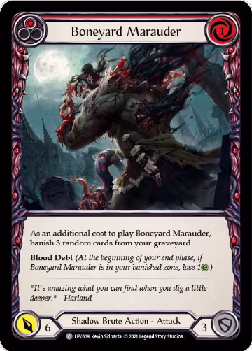 Boneyard Marauder (Red) (LEV009), Blitz Deck: Monarch - Levia — Flesh & Blood card price