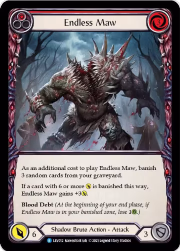 Endless Maw (Red) (LEV012) — card price