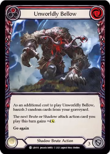 Unworldly Bellow (Red) (LEV015), Blitz Deck: Monarch - Levia — Flesh & Blood card price