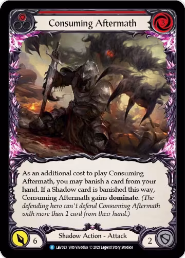 Consuming Aftermath (Red) (LEV023), Blitz Deck: Monarch - Levia — Flesh & Blood card price