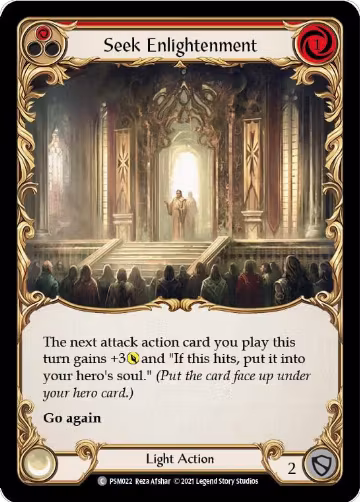Seek Enlightenment (Red) (PSM022), Blitz Deck: Monarch - Prism — Flesh & Blood card price