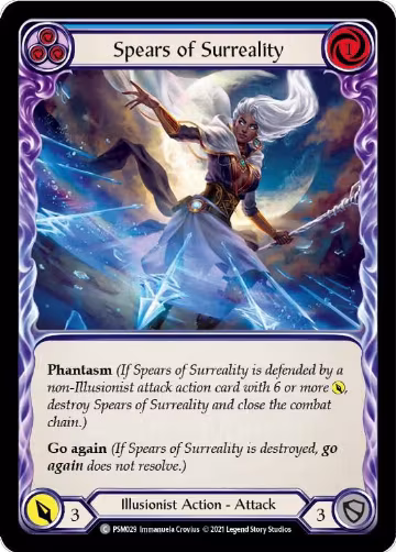 Spears of Surreality (Blue) (PSM029), Blitz Deck: Monarch - Prism — Flesh & Blood card price