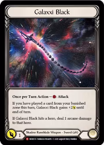 Galaxxi Black (Alternate Art) (MON155), Monarch — Flesh & Blood card price
