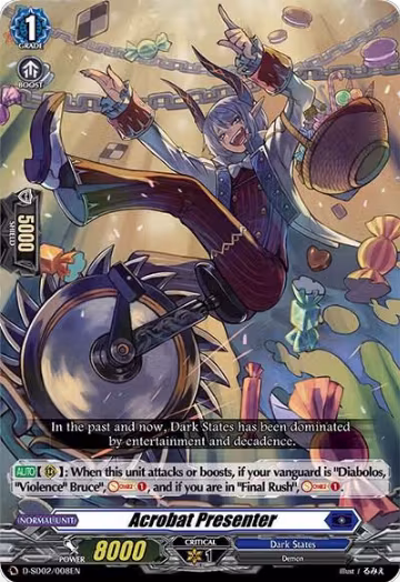 Acrobat Presenter (D-SD02/008EN), D-SD02: Danji Momoyama -Tyrant Tiger- — Vanguard card price