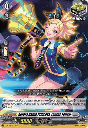 Aurora Battle Princess, Lourus Yellow (D-SD05/011EN) — card price