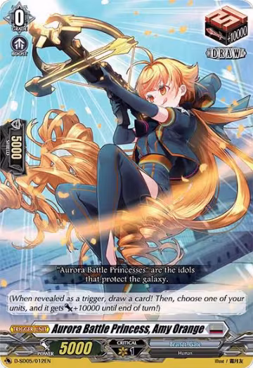 Aurora Battle Princess, Amy Orange (D-SD05/012EN), D-SD05: Tomari Seto -Aurora Valkyrie- — Vanguard card price