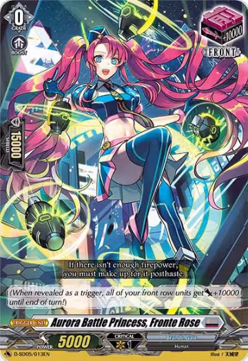 Aurora Battle Princess, Fronte Rose (D-SD05/013EN) — card price