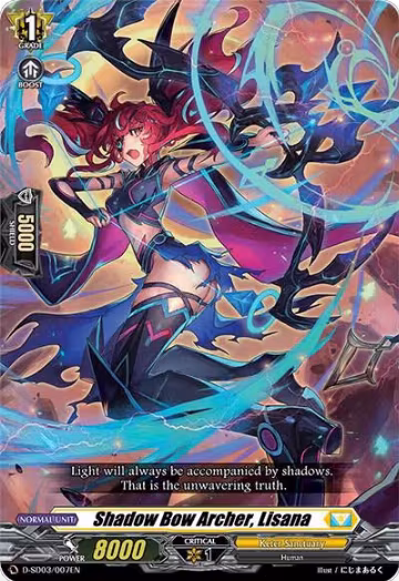 Shadow Bow Archer, Lisana (D-SD03/007EN), D-SD03: Tohya Ebata -Apex Ruler- — Vanguard card price