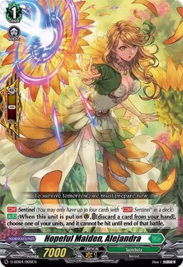 Hopeful Maiden, Alejandra (D-SD04/009EN), D-SD04: Megumi Okura -Sylvan King- — Vanguard card price