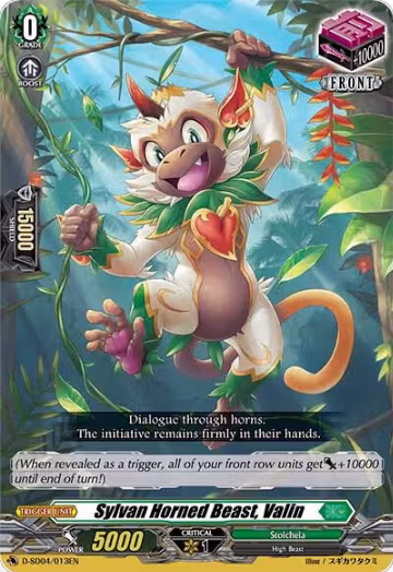 Sylvan Horned Beast, Valin (D-SD04/013EN), D-SD04: Megumi Okura -Sylvan King- — Vanguard card price