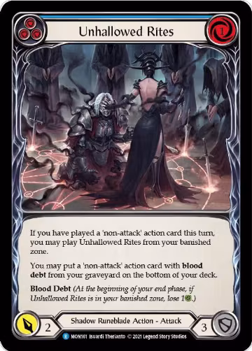 Unhallowed Rites (Blue) (MON161), Monarch — Flesh & Blood card price