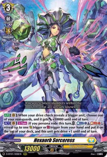 Hexaorb Sorceress (D-BT01/008EN), D-BT01: Genesis of the Five Greats — Vanguard card price