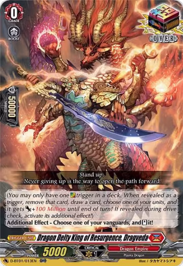 Dragon Deity King of Resurgence, Dragveda (D-BT01/013EN), D-BT01: Genesis of the Five Greats — Vanguard card price