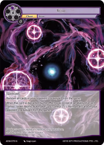 Void (ADW-073), Assault into the Demonic World — Force of Will card price