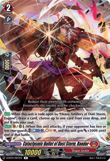 Cataclysmic Bullet of Dust Storm, Randor (D-BT01/027EN), D-BT01: Genesis of the Five Greats — Vanguard card price