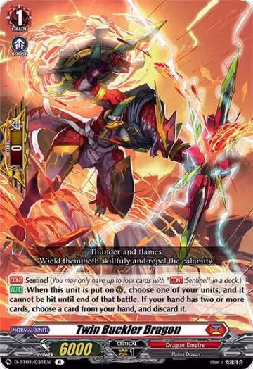 Twin Buckler Dragon (D-BT01/031EN), D-BT01: Genesis of the Five Greats — Vanguard card price