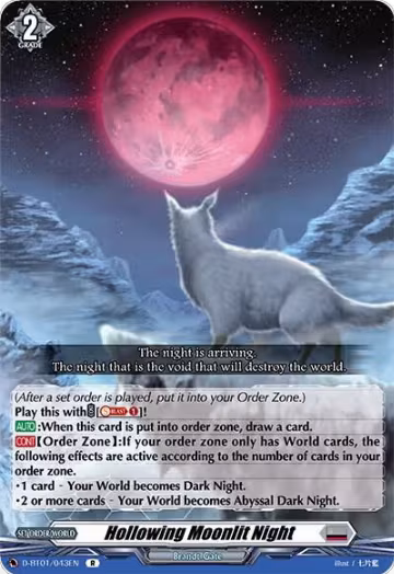 Hollowing Moonlit Night (D-BT01/043EN), D-BT01: Genesis of the Five Greats — Vanguard card price