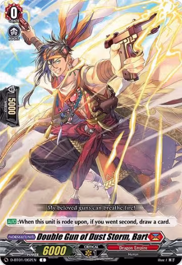 Double Gun of Dust Storm, Bart (D-BT01/062EN), D-BT01: Genesis of the Five Greats — Vanguard card price