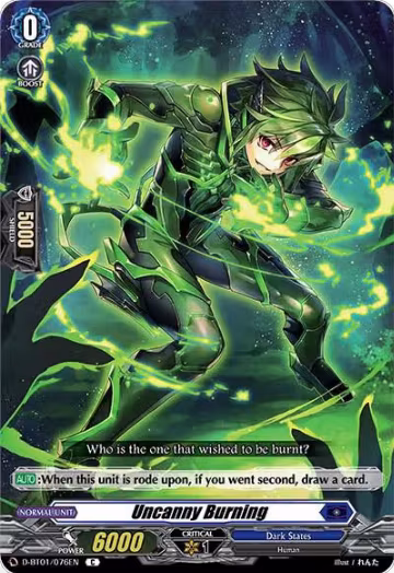Uncanny Burning (D-BT01/076EN), D-BT01: Genesis of the Five Greats — Vanguard card price