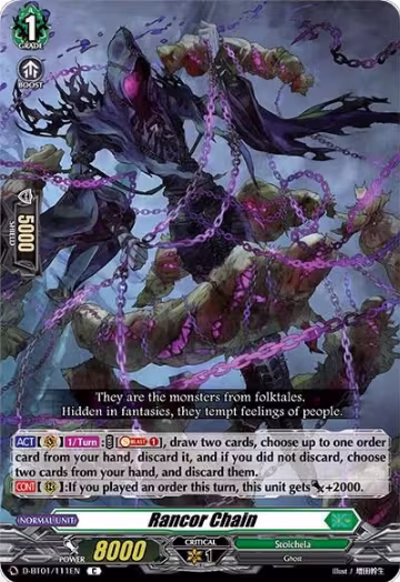 Rancor Chain (D-BT01/111EN), D-BT01: Genesis of the Five Greats — Vanguard card price